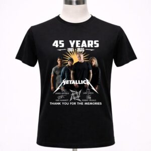 45 Years 1981-2026 Metallica Signature Thank You For The Memories Shirt