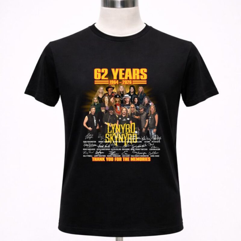 62 Years 1964 2026 Lynyrd Skynyrd thank You for the memories signatures 1 T Shirt.jpg
