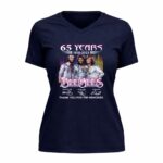 65 years 1958 2023 Bee Gees Maurice Gibb Barry Gibb Robin Gibb Signatures Thanks 9 Womens V Neck.jpg