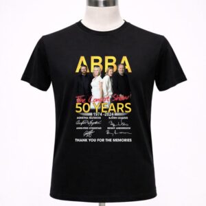 ABBA The Concert Show 50 Years 1974 2024 Thank You For The Memories 1 T Shirt.jpg