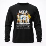 Abba 50th Anniversary 1972 2022 Thank You For Memories Signatures 4 Long Sleeves.jpg