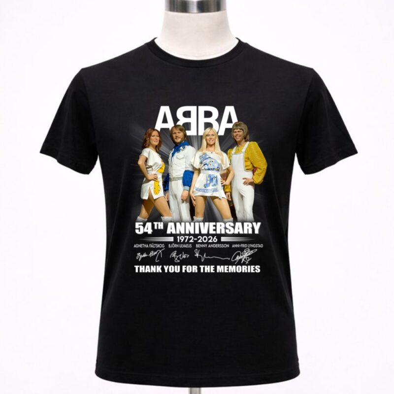 Abba 54th Anniversary 1972 2026 Thank You For Memories Signatures 1 T Shirt.jpg