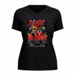 Acdc 50 Years Anniversary 5 Womens V Neck.jpg
