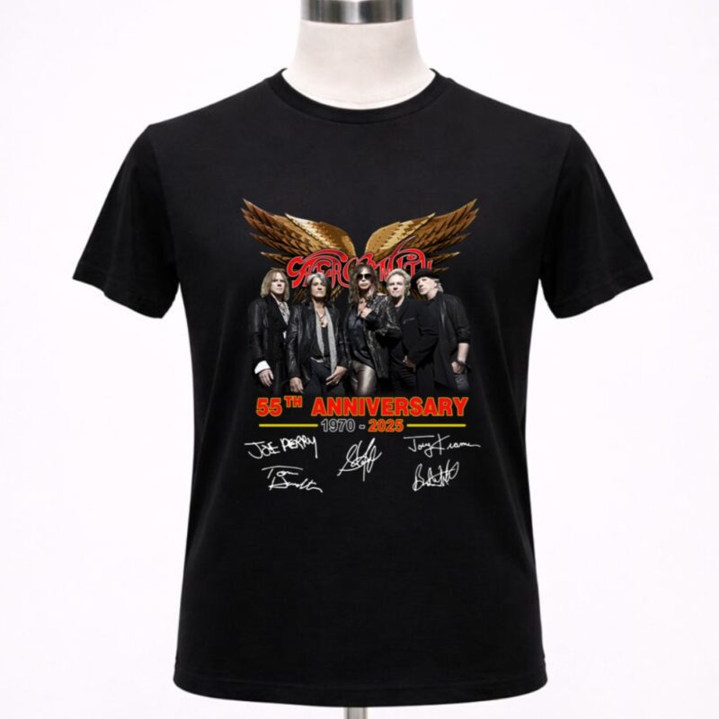 Aerosmith 55th Anniversary 1970 2025 Signature 1 T Shirt.jpg