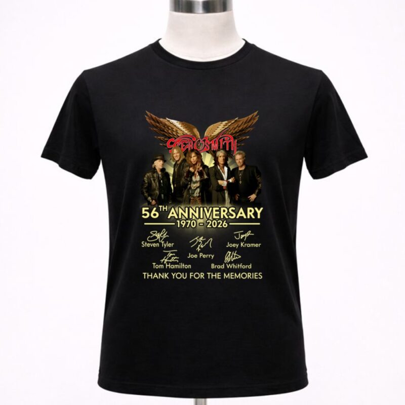 Aerosmith 56th Anniversary 1970 2026 Signatures 1 T Shirt.jpg