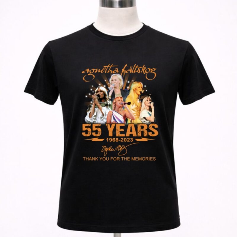 Agnetha Faltskog 55 Years 1968 2023 Thank You For The Memories Signature 1 T Shirt.jpg