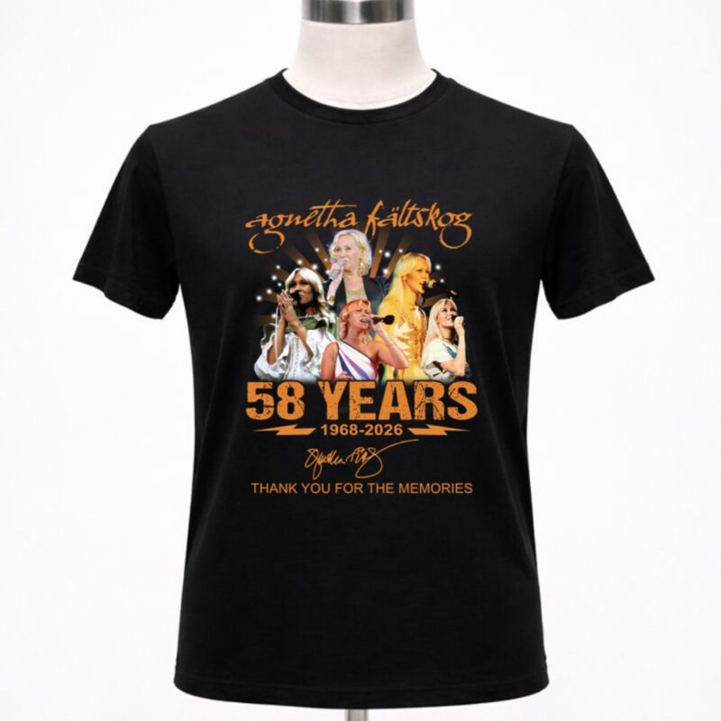 Agnetha Faltskog 58 Years 1968 2026 Thank You For The Memories Signature 1 T Shirt.jpg