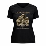 Alan Jackson 40th Anniversary 1983 2023 Signature 5 Womens V Neck.jpg