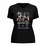 Backstreet Boys 30th Thank You For Memories Signature 5 Womens V Neck.jpg