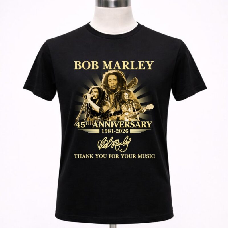 Bob Marley 45th anniversary signature thank you for Your Music 1 T Shirt.jpg