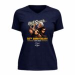 Bob Seger 56th anniversary 1970 2026 signature white 9 Womens V Neck.jpg