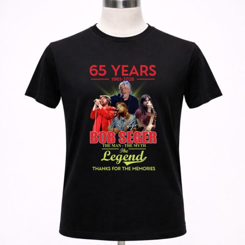 Bob Seger The Man The Myth The Legend 65 Years 1961 2026 Signature 1 T Shirt.jpg
