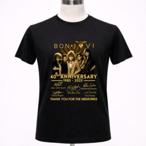 Bon Jovi 40th Anniversary 1982 2023 Thank You For Memories Signature 1 T Shirt.jpg