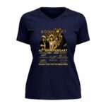 Bon Jovi 40th Anniversary 1982 2023 Thank You For Memories Signature 9 Womens V Neck.jpg