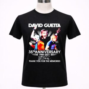 David Guetta 35th Anniversary 1986-2021 Signature Shirt