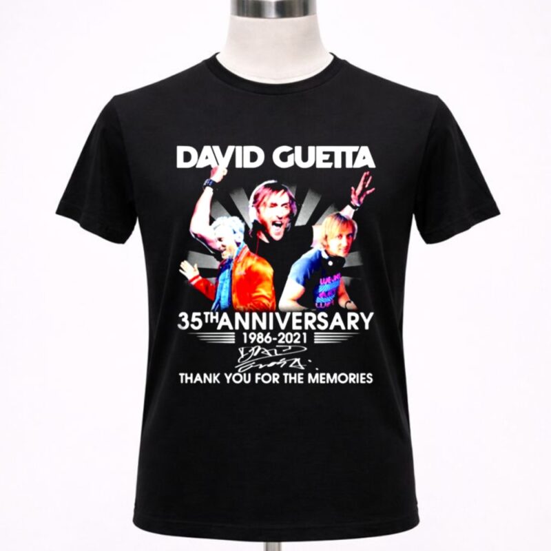 David Guetta 35th anniversary 1986 2021 signature 1 T Shirt