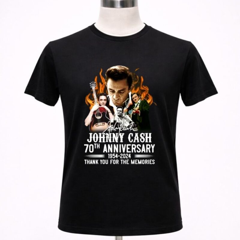 Johnny Cash 70th Anniversary 1954 2024 Thank You For The Memories 1 T Shirt