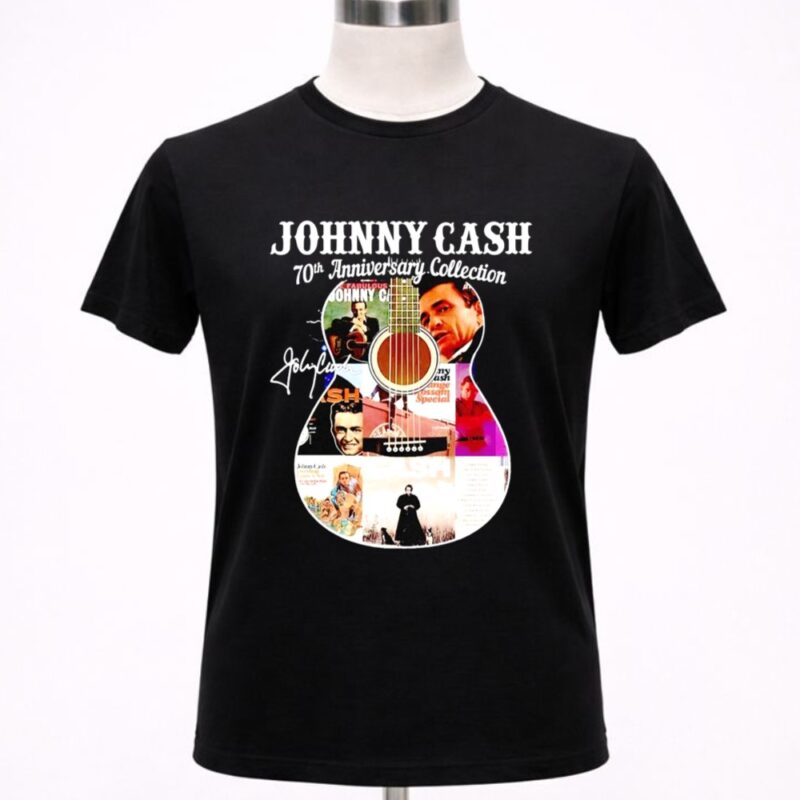 Johnny Cash 70th Anniversary Collection Signature 1 T Shirt