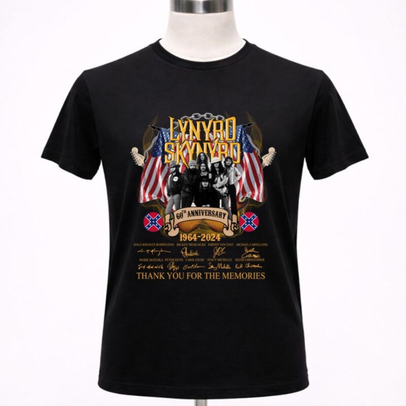 Lynyrd Skynyrd 60th Anniversary 1964 2024 Thank You For The Memories Signature 1 T Shirt.jpg