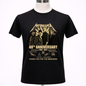 Metallica 40th Anniversary 1981-2021 Thank You For The Memories Signatures Shirt