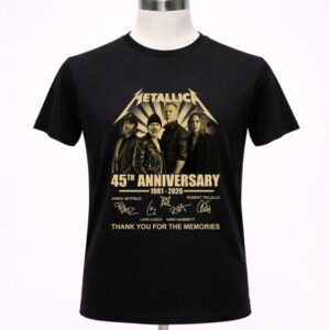 Metallica 45th Anniversary 1981-2026 Thank You For The Memories Signatures Shirt