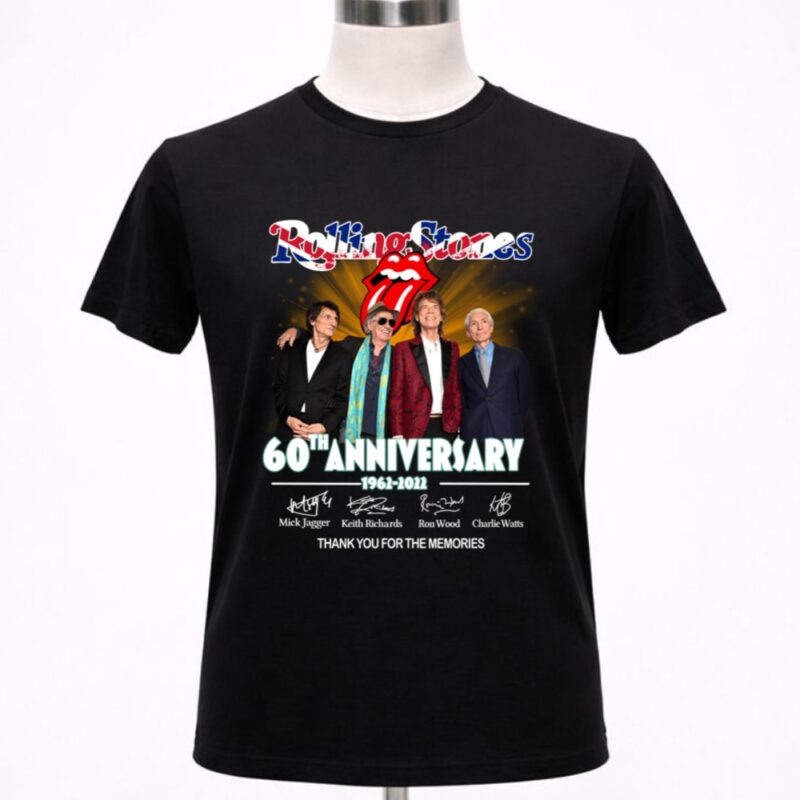 Rolling Stones 60th anniversary 1962 2022 thank you for the memories signatures 1 T Shirt