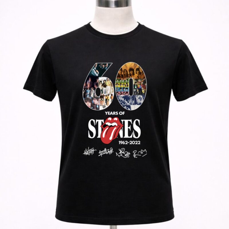 The Rolling Stones 60th Anniversary 1962 2022 Signature 1 T Shirt